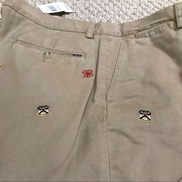 Ralph Lauren Polo Mens embroidered Boating KH Pants - Picture 3 of 6